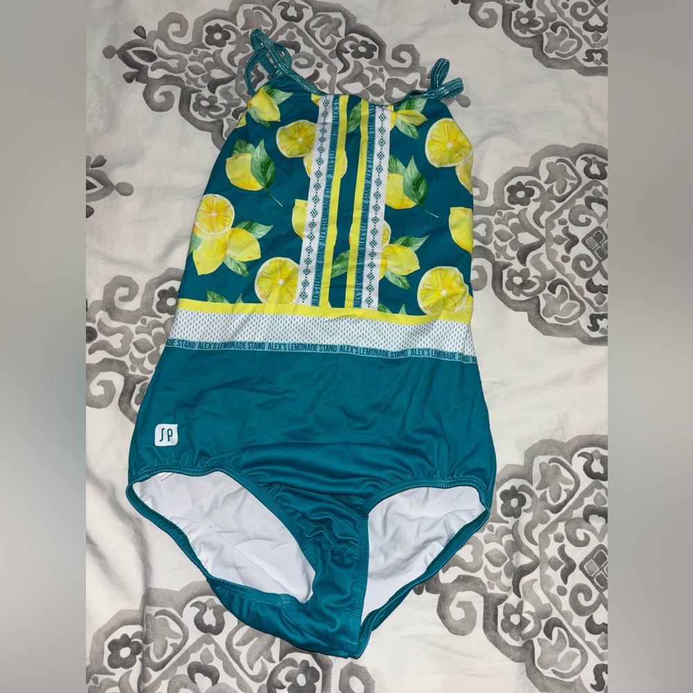 Lemon Print Kids Gymnastics’s leotard